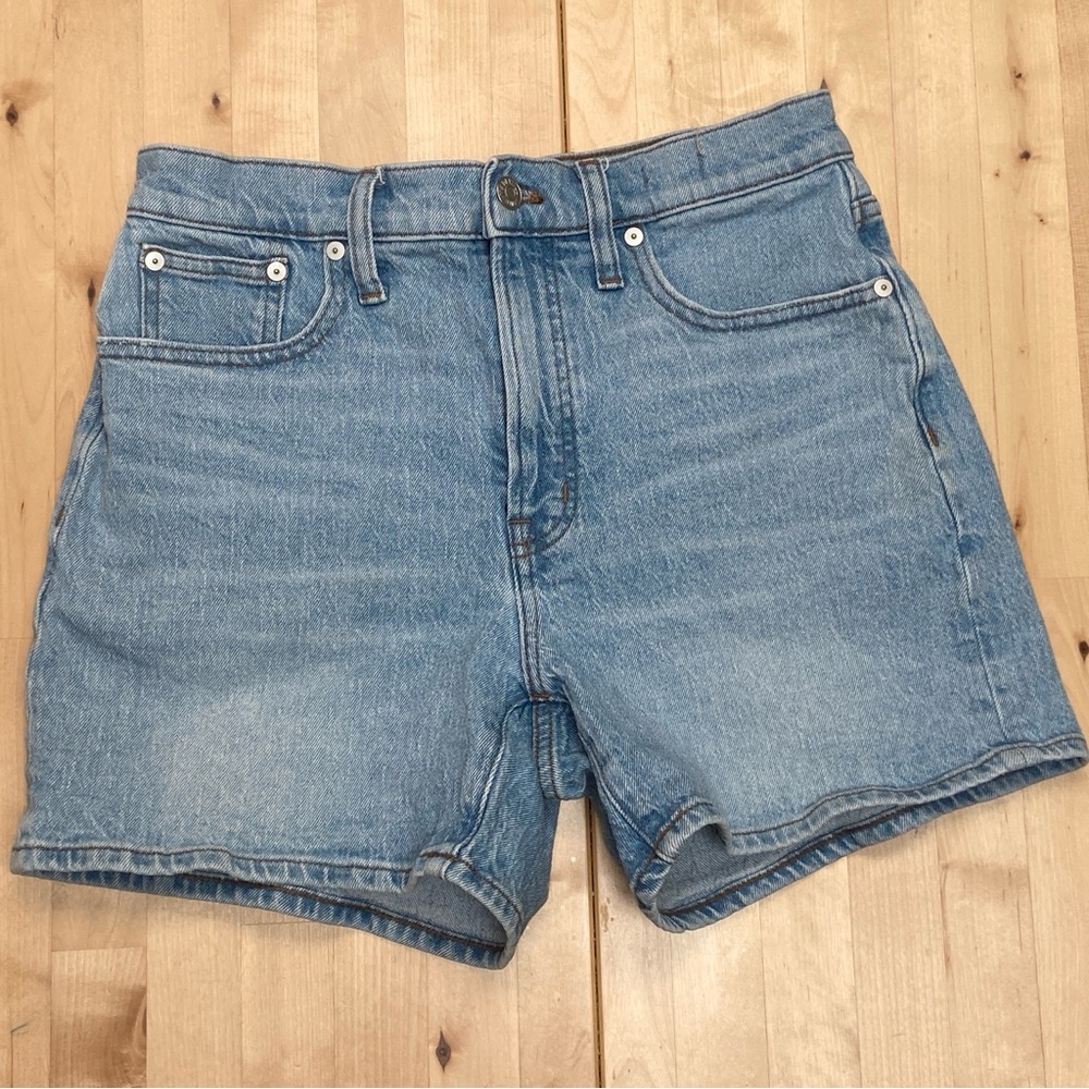 Madewell “the perfect mid length jean short” High-Rise Denim Shorts sz 27